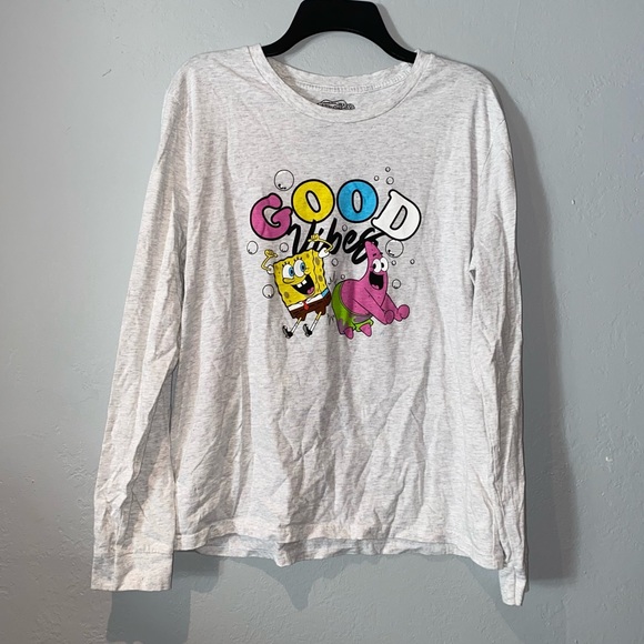 Nickelodeon SpongeBob Good Vibes Long Sleeve - Picture 1 of 3